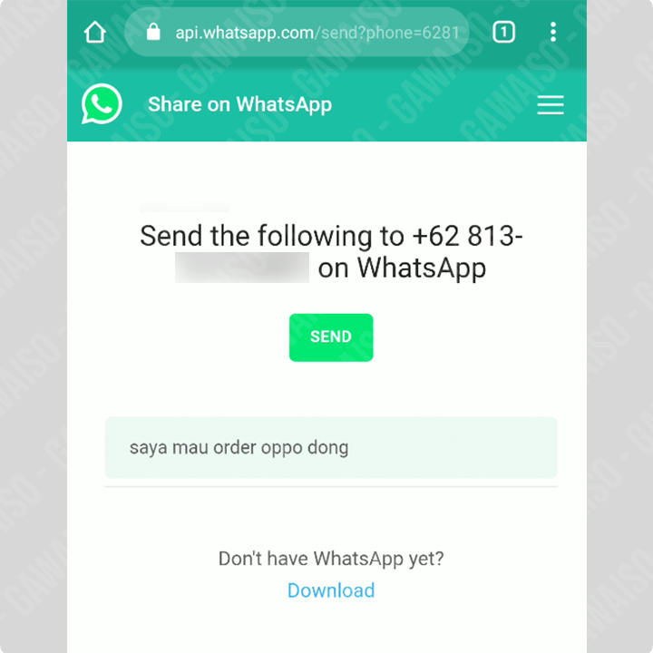 cara membuat link chat whatsapp - chat langsung dengan kata-kata custom