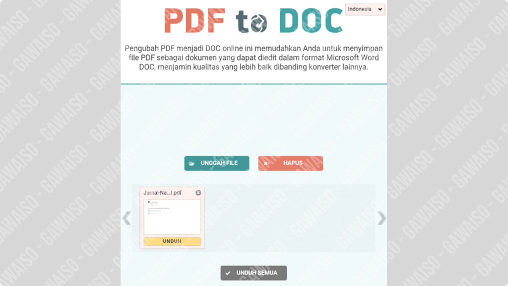 cara merubah file pdf ke word - pdf2doc