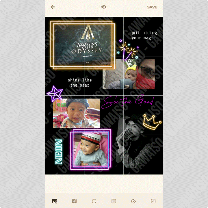 membuat feed instagram nyambung - puzzle collage template for instagram