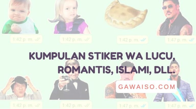 kumpulan aplikasi stiker wa lucu keren romantis islami cewek cantik