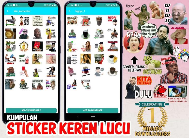 Download Kumpulan Stiker Lucu WhatsApp