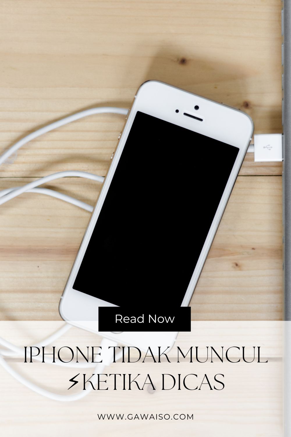 Mengatasi iPhone Tidak Ada Tanda Petir Saat Dicas GAWAISO