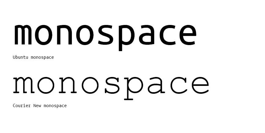 font monospace
