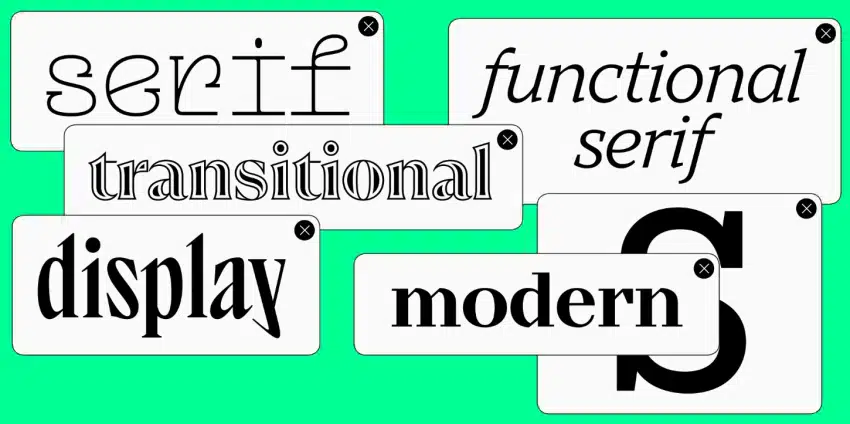 tipe font serif